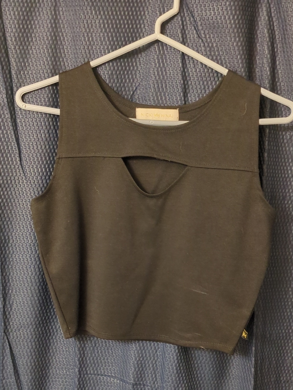 Nicki Minaj Black Cutout Sleeveless Crop Tank